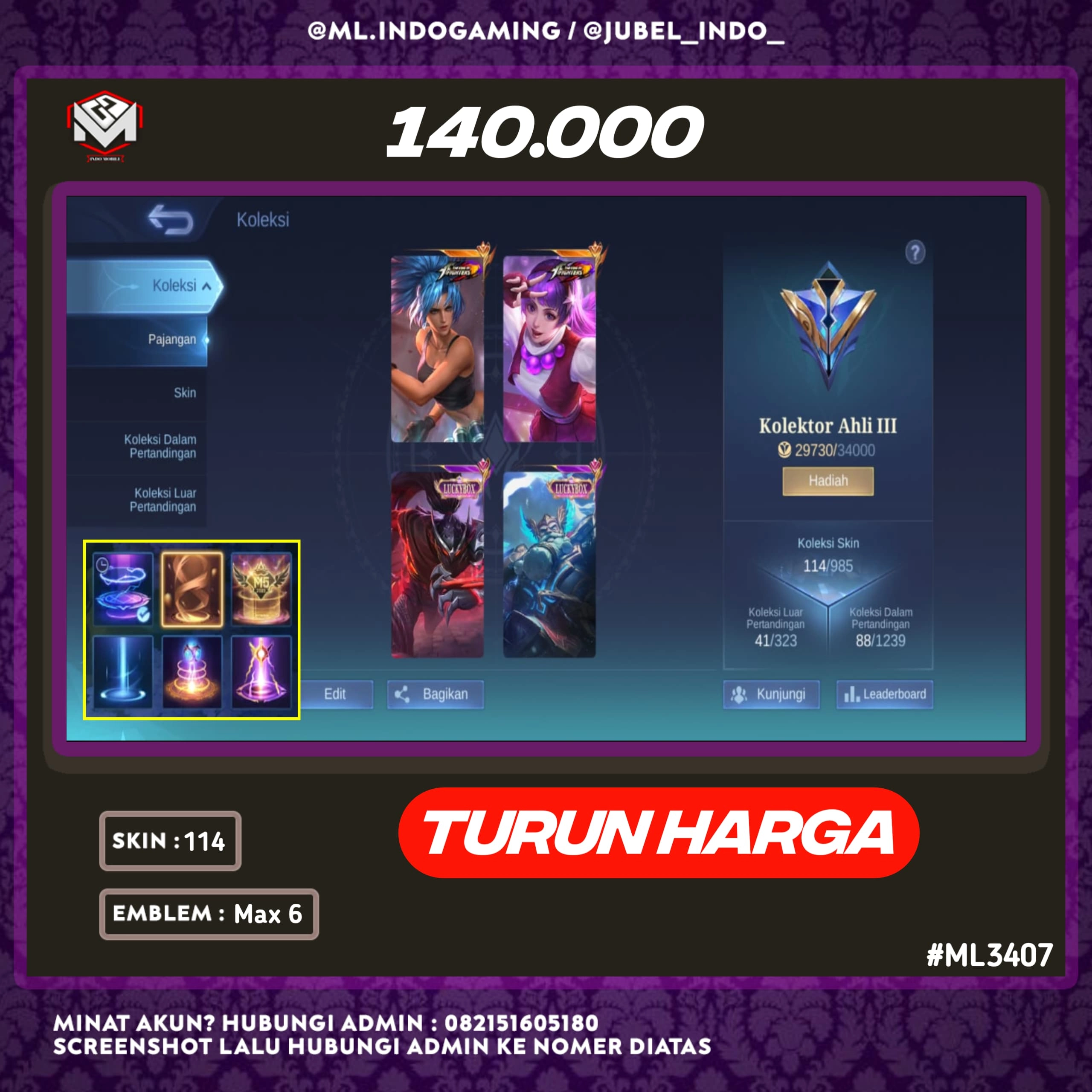 STOK ML #ML3407