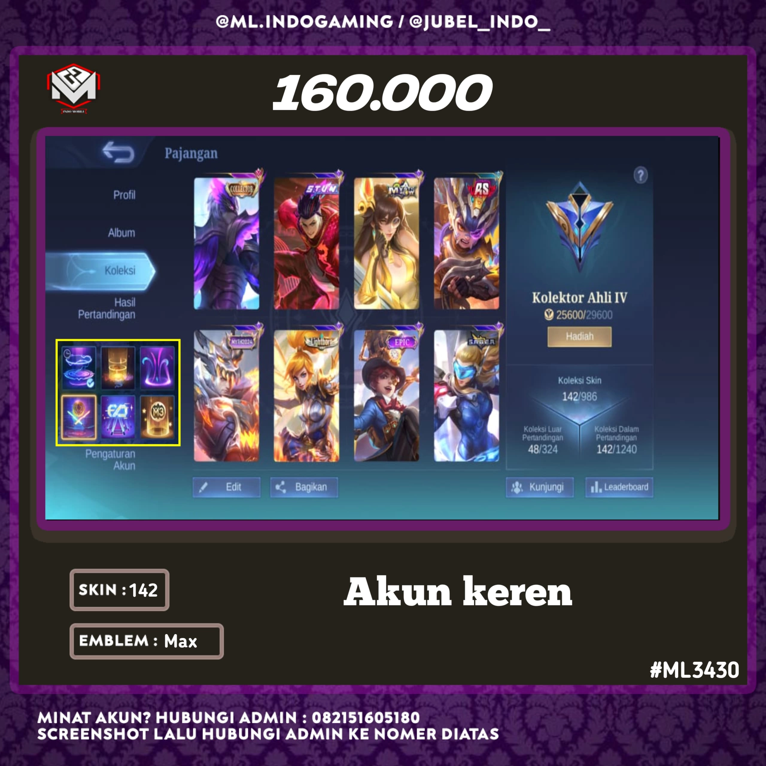 STOK ML #ML3430