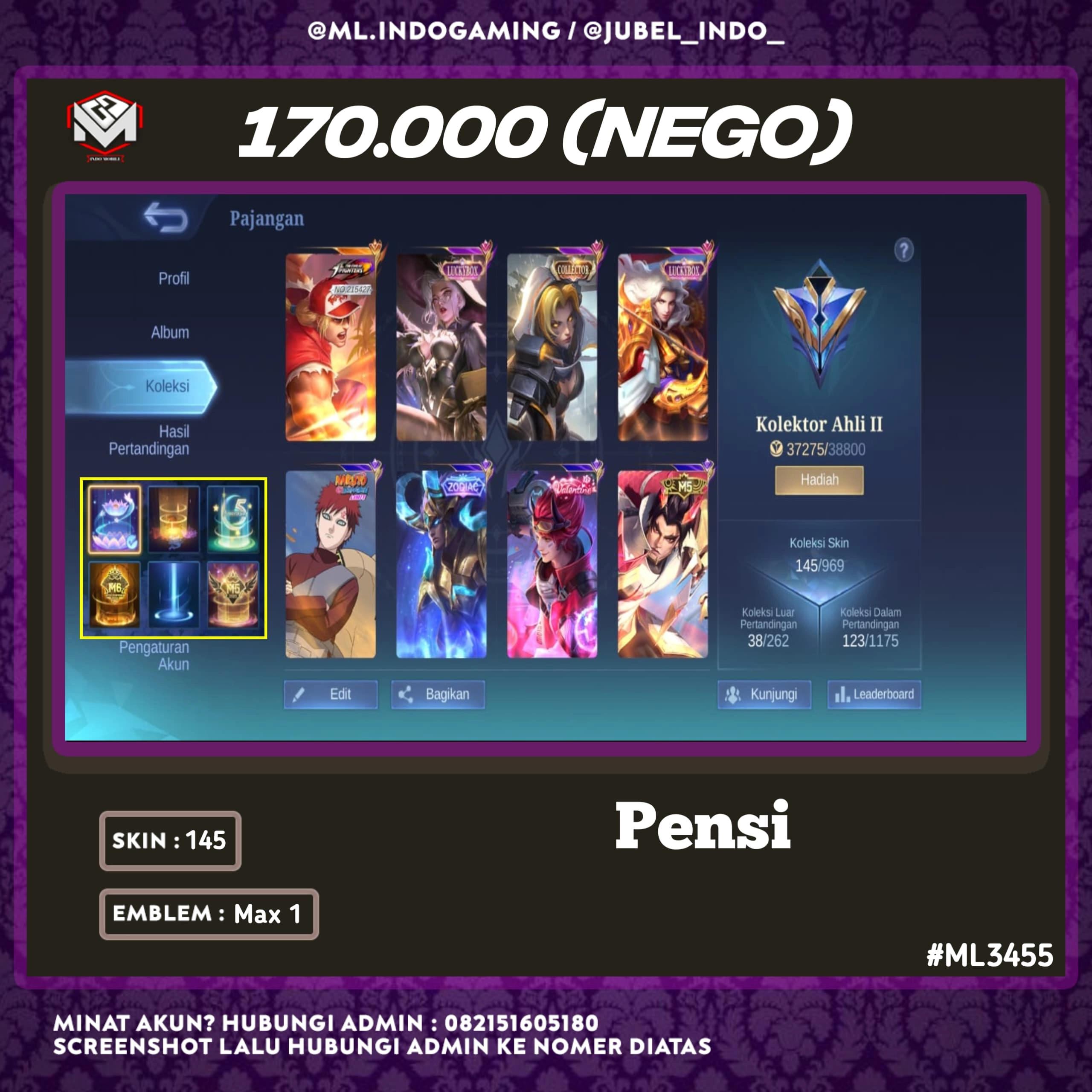 STOK ML #ML3455