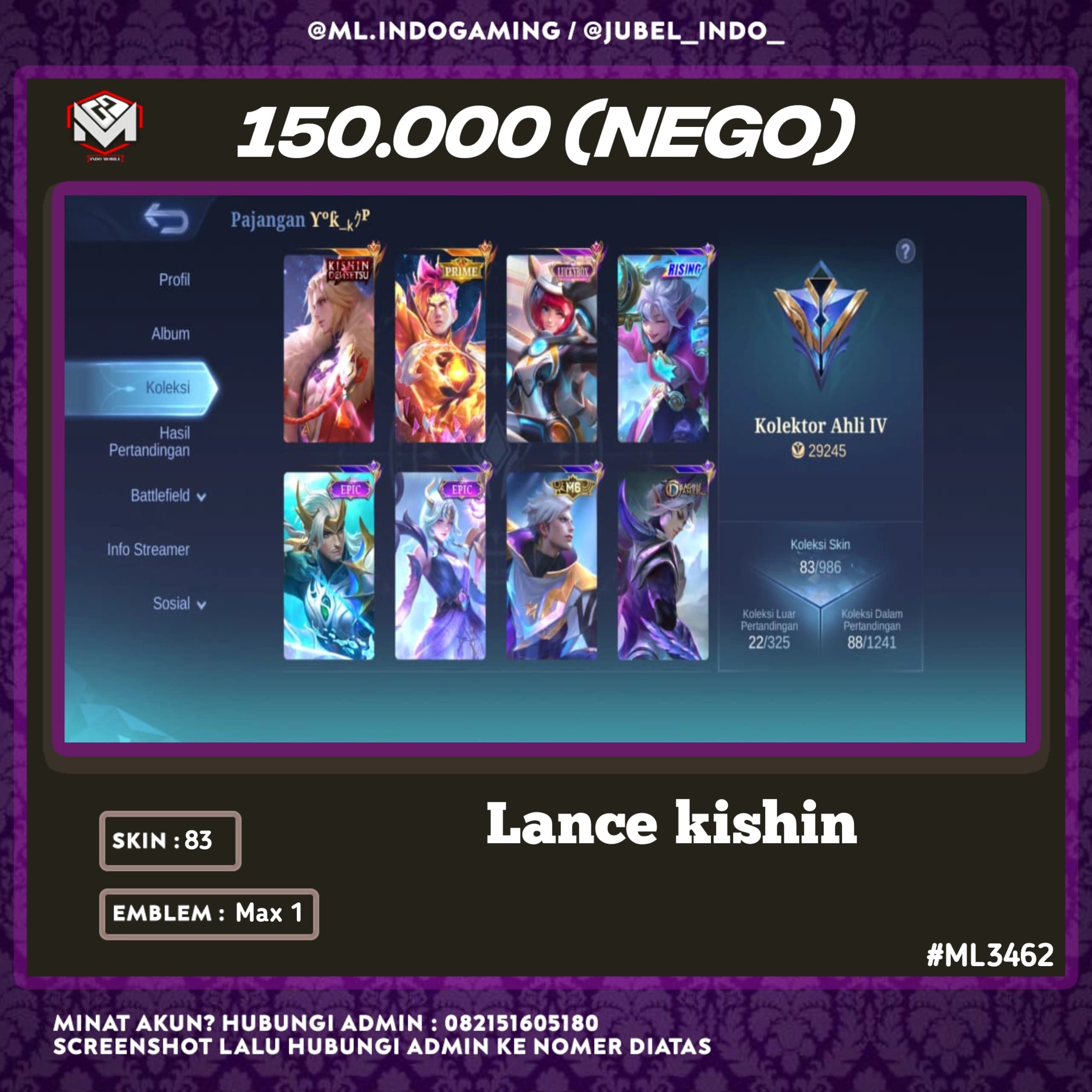 STOK ML #ML3462