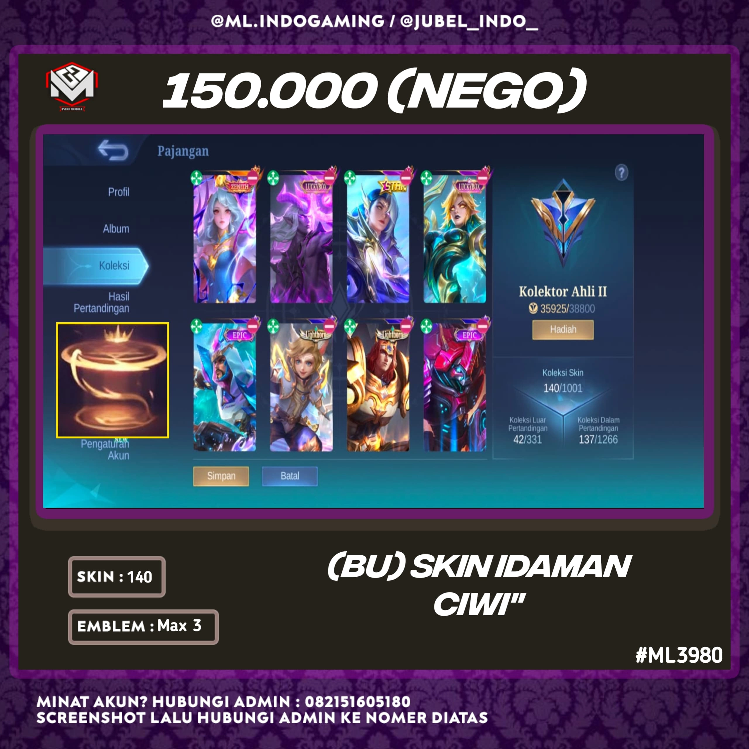 STOK ML #ML3980