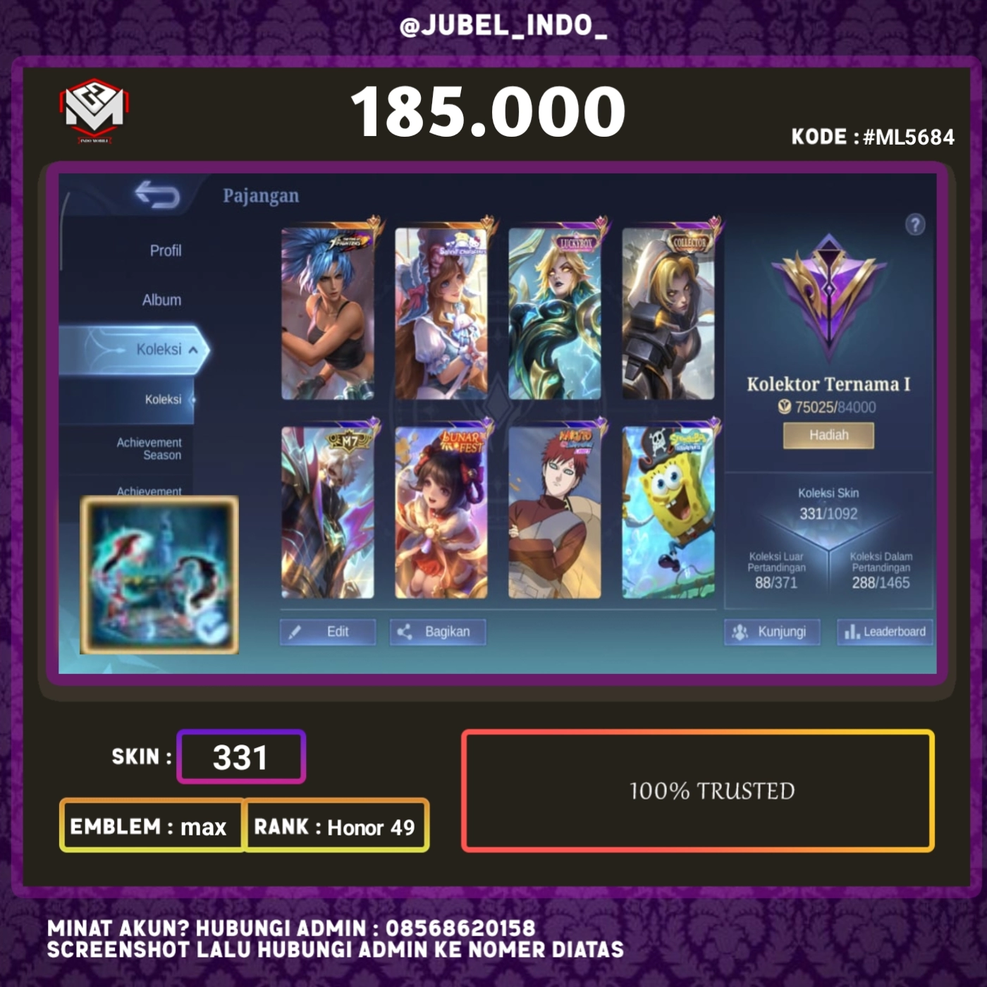 STOK ML #ML5684
