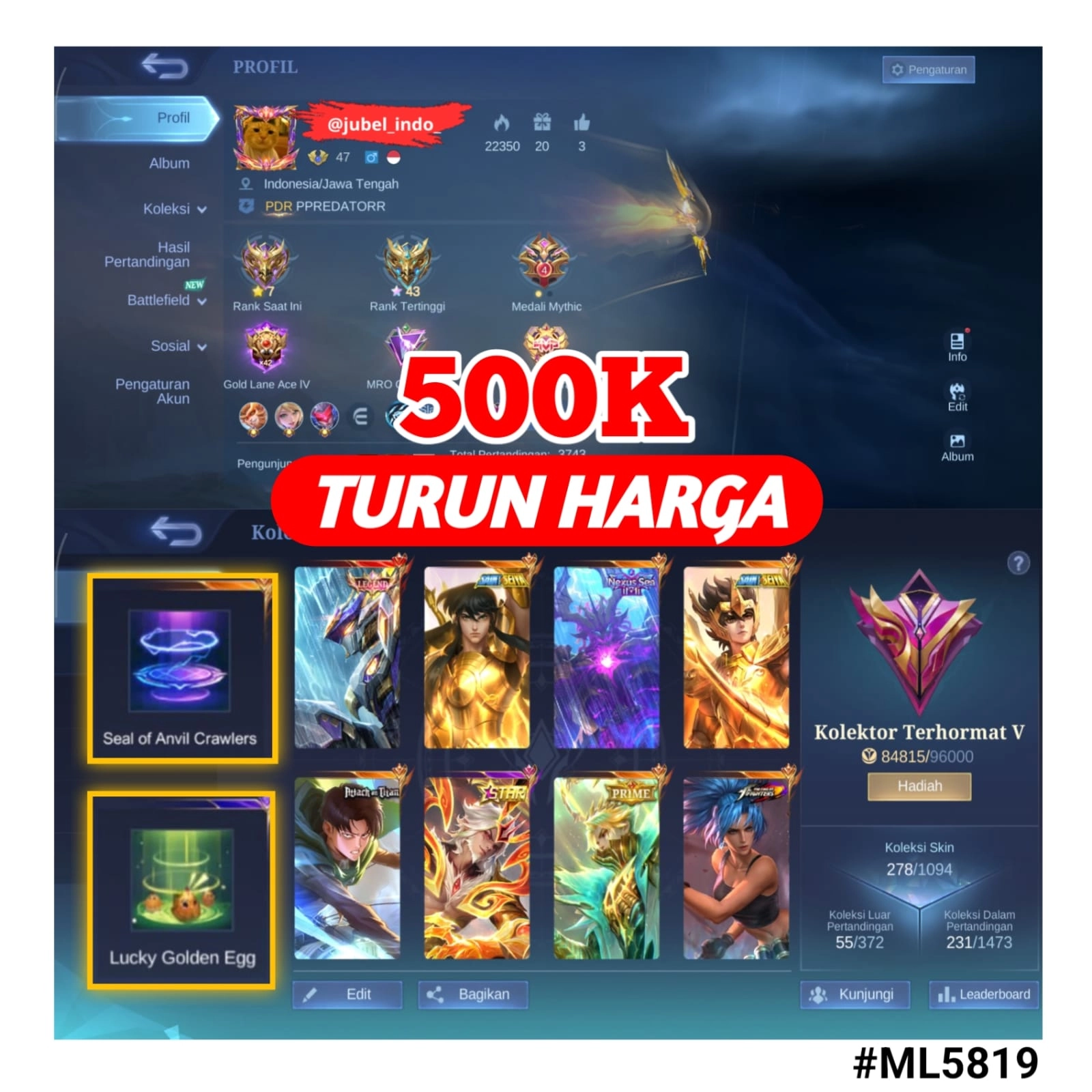 STOK ML #ML5819