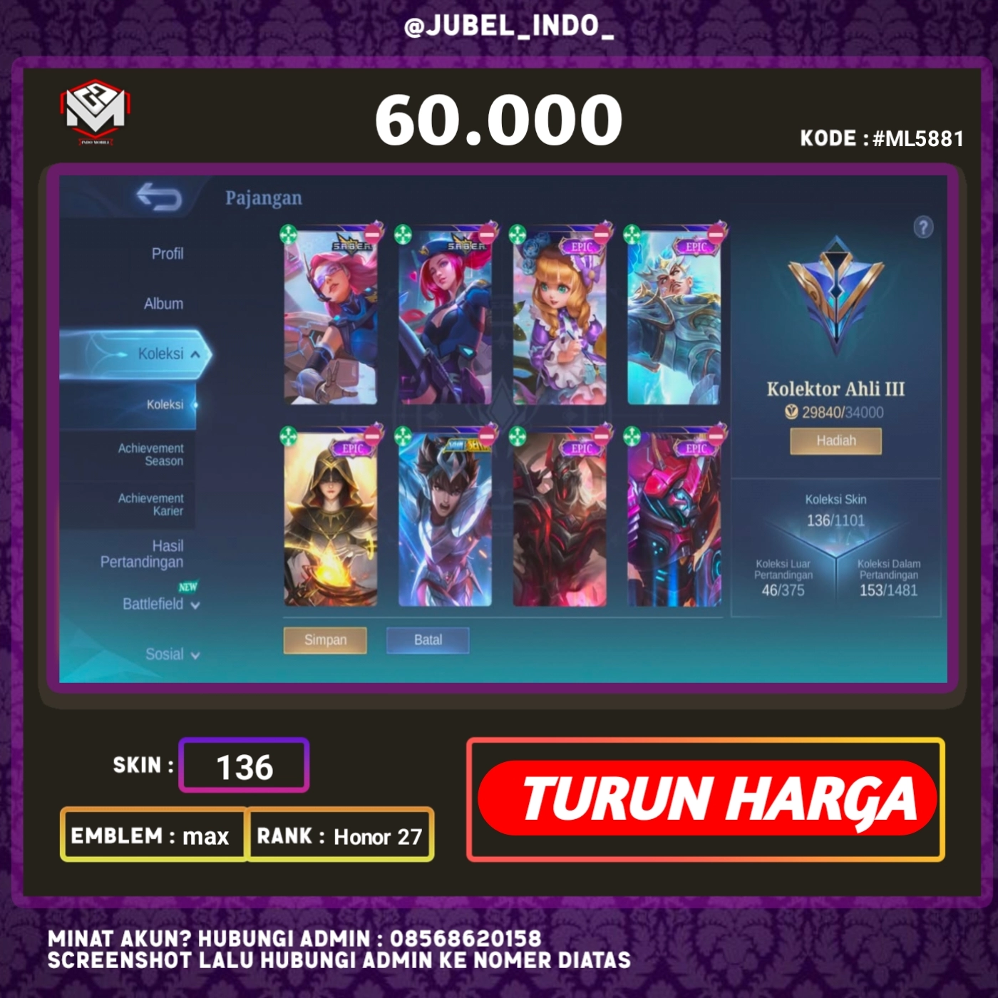 STOK ML #ML5881