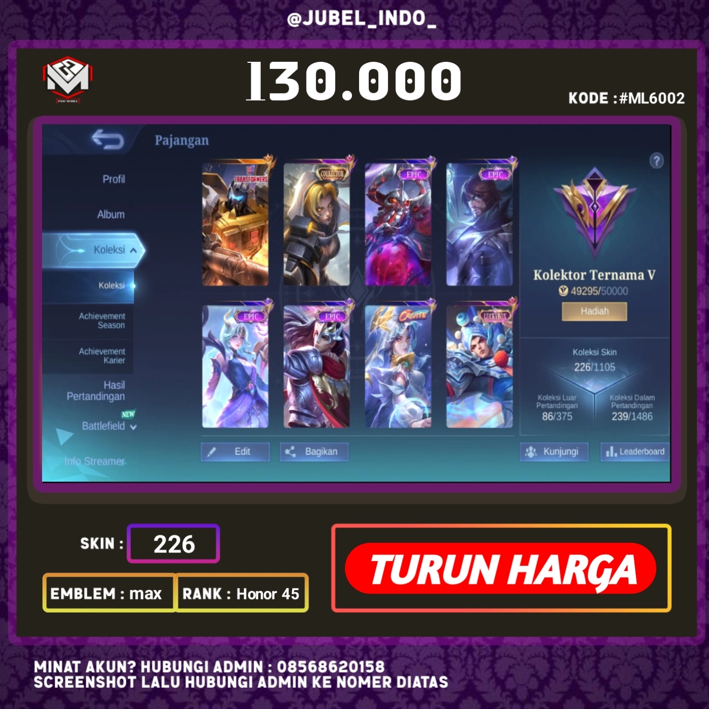 STOK ML #ML6002