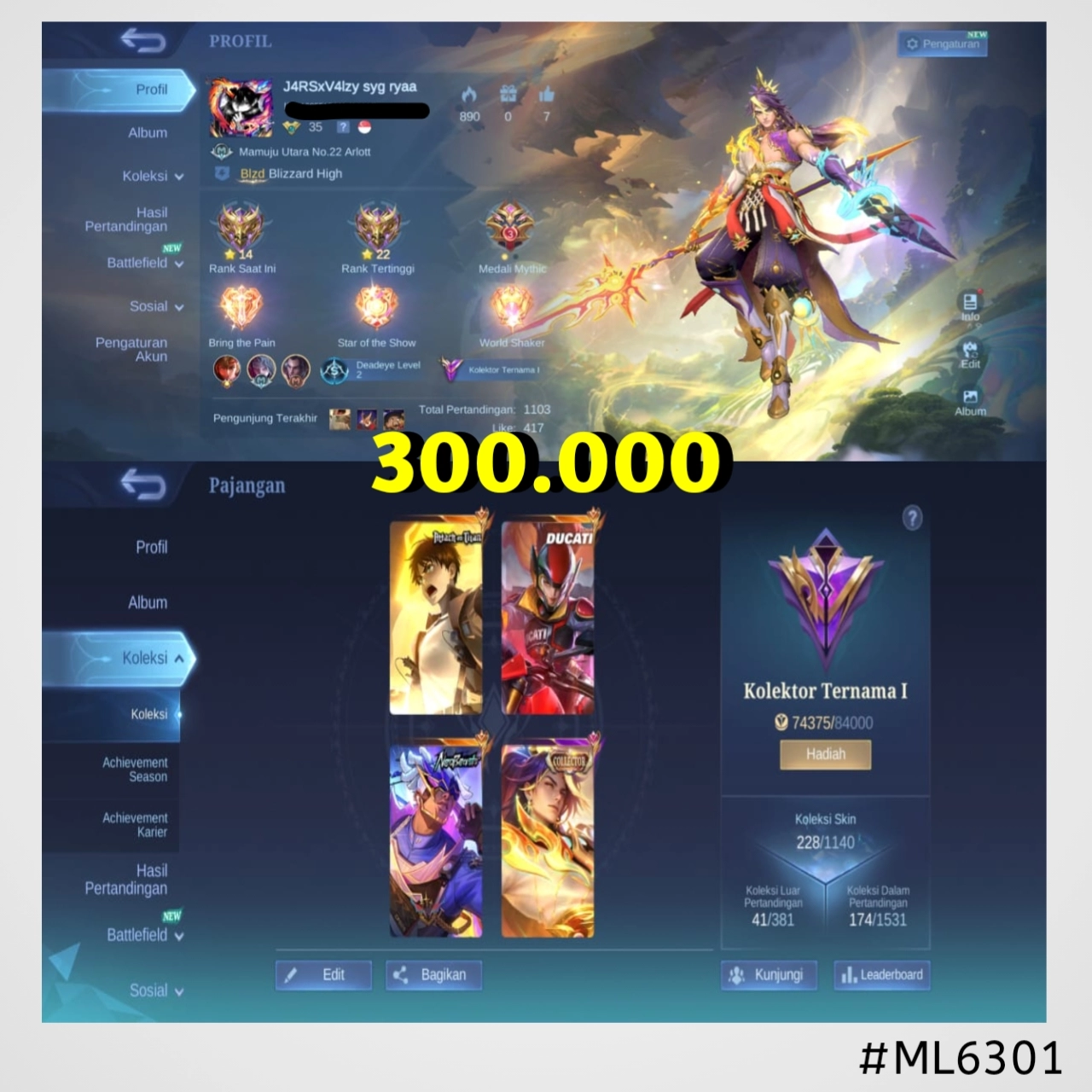 STOK ML #ML6301